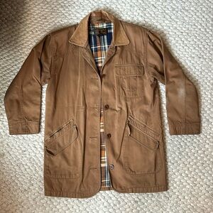 Eddie Bauer long line barn jacket brown small chore jacket